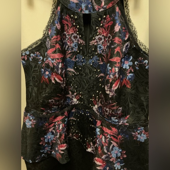 City Chic Purple and Pink Peplum Mini Dress - Picture 3 of 4